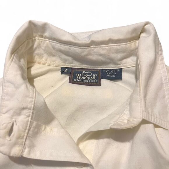 Vintage 80’s Woolrich Women’s Button Up Long Sleeve White Sz Small - Picture 4 of 4